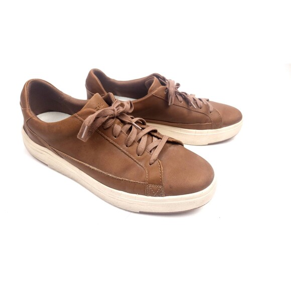 Kizik Vegas Leather Casual Lace Up Hands Free Sneakers Brown Size M 12 W 13.5 main image 5